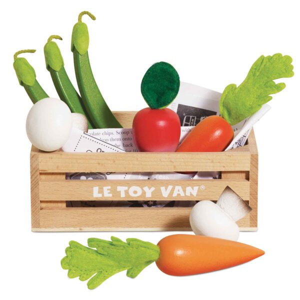 Le Toy Van Wooden Harvest Vegetables Food Crate