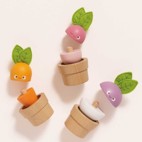 Le Toy Van Stacking Wooden Veggies - Image 3